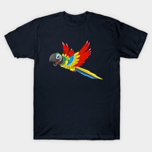 Colourful Chestnut-fronted Macaw - Parrot Cartoon T-Shirt